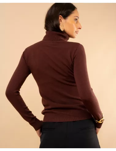 Pull col roulé