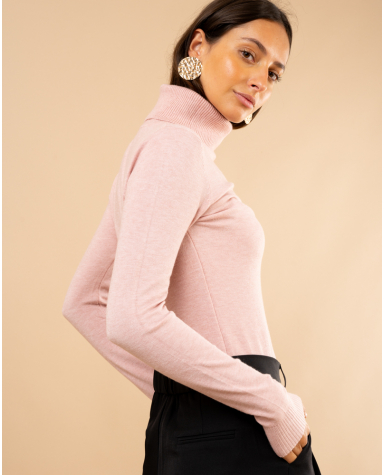 Pull col roulé