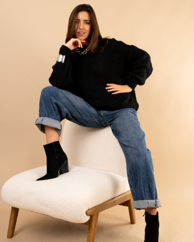 Pull oversize maille