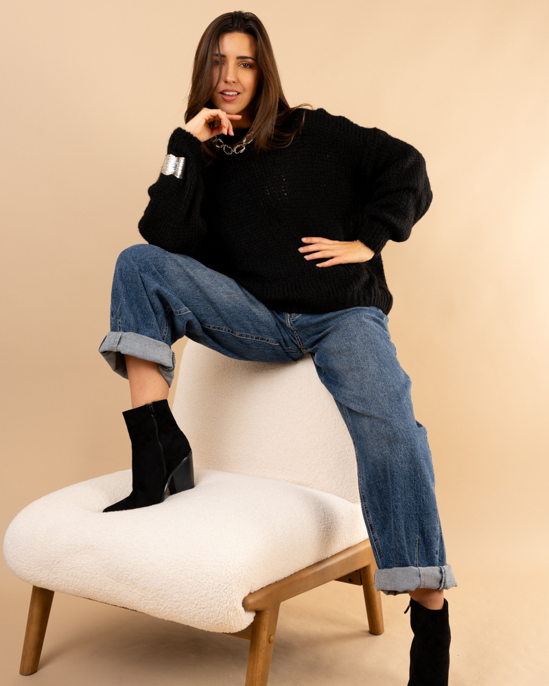 Pull oversize maille