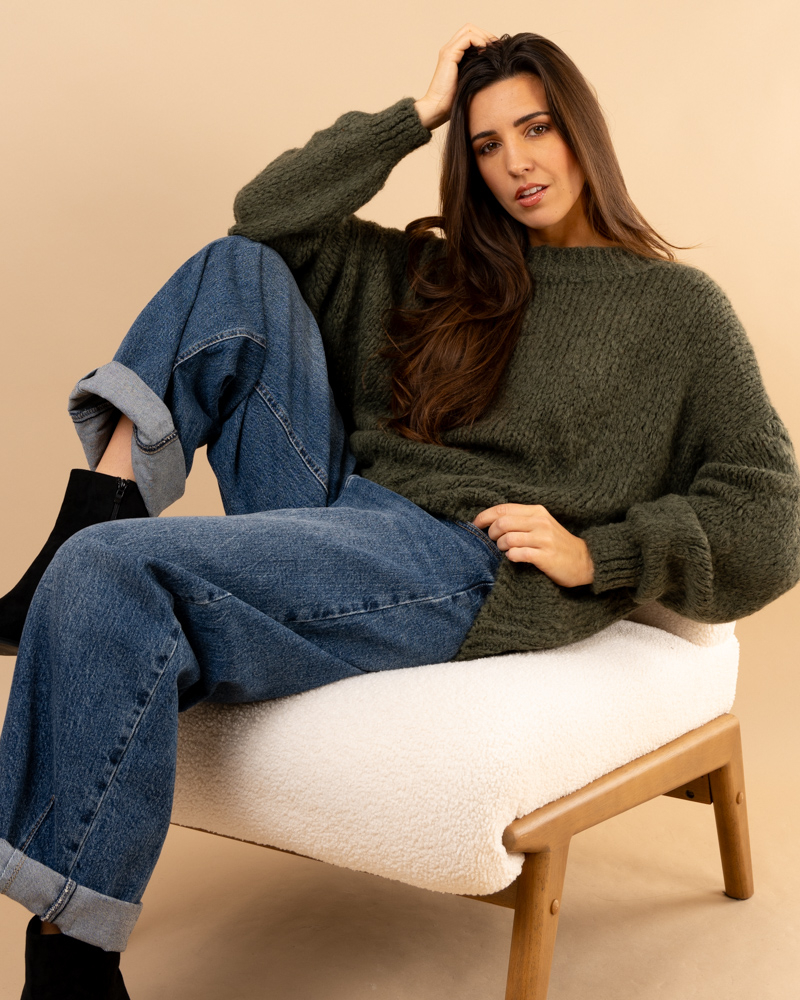 Pull oversize maille