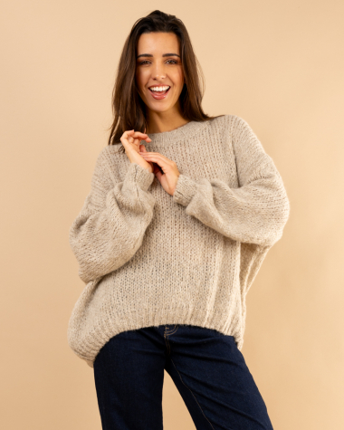 Pull oversize maille