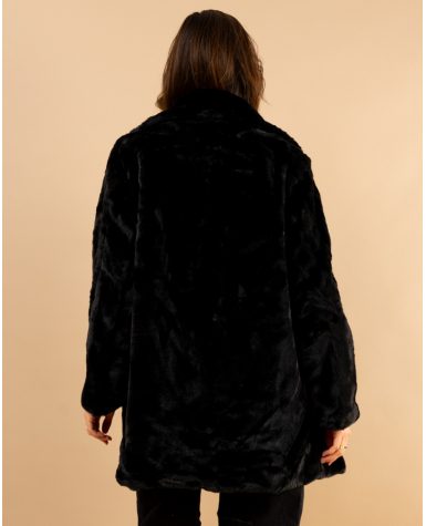 Veste longue fourrure