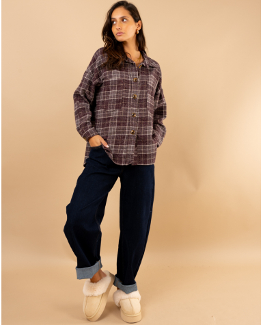 Chemise carreaux bordeaux Chemise carreaux bordeaux