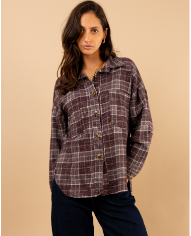 Chemise carreaux bordeaux Chemise carreaux bordeaux