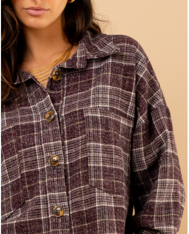 Chemise carreaux bordeaux Chemise carreaux bordeaux