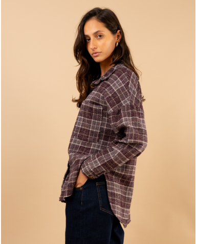 Chemise carreaux bordeaux Chemise carreaux bordeaux