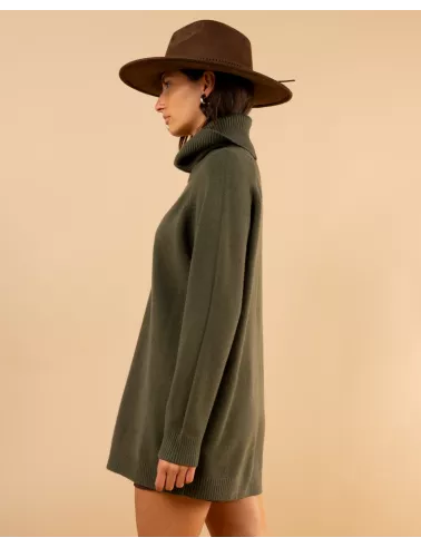 Pull large col roulé