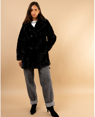 Veste longue fourrure