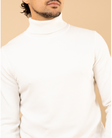 Pull col roulé