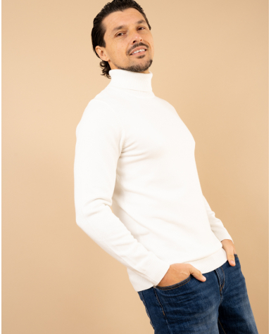 Pull col roulé