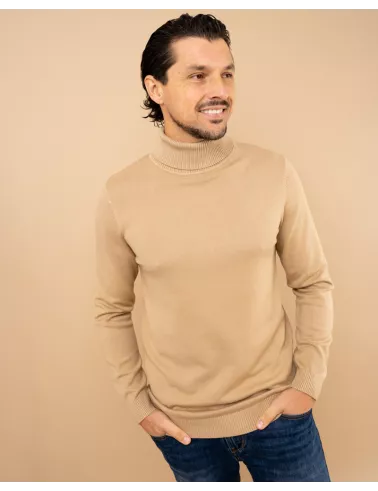 Pull col roulé