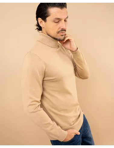 Pull col roulé