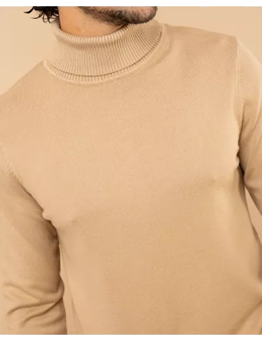 Pull col roulé