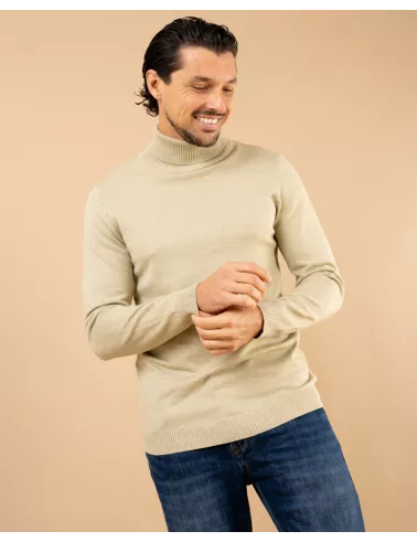 Pull col roulé