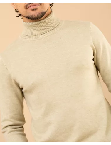 Pull col roulé