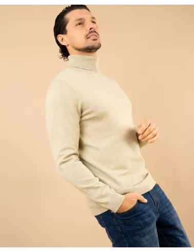 Pull col roulé