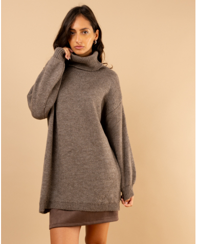 Pull long col roulé Pull long col roulé