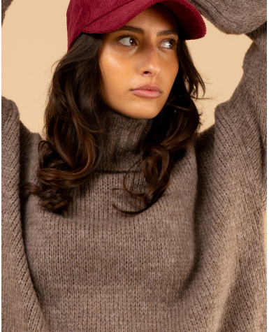 Pull col roulé