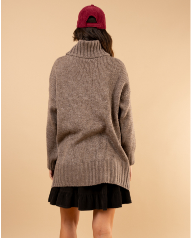 Pull col roulé
