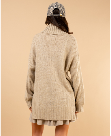 Pull col roulé