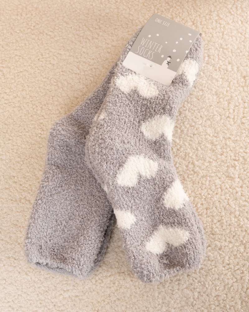 Chaussettes doudou cœurs