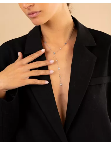Collier Y strass