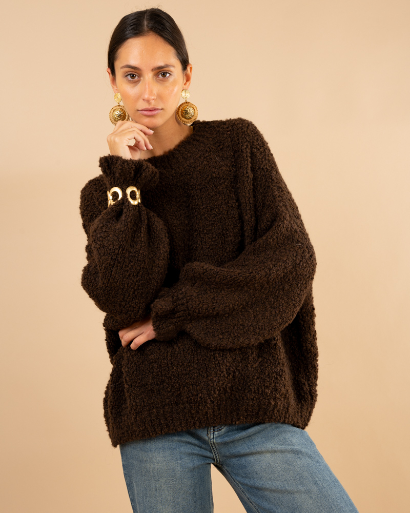 Pull bouclette laine