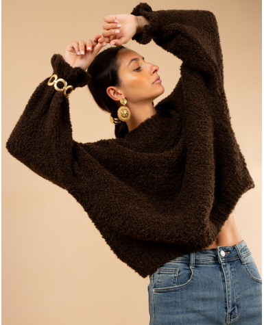 Pull bouclette laine