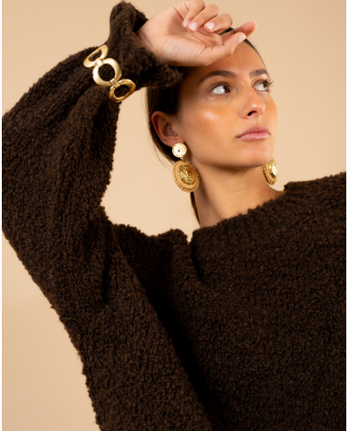 Pull bouclette laine