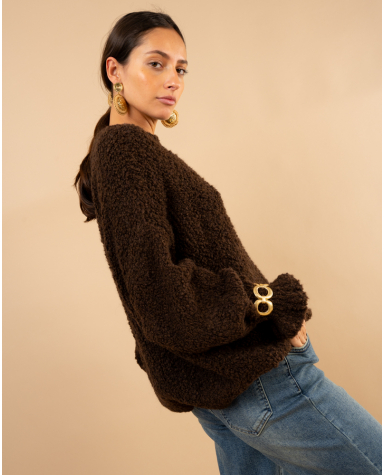 Pull bouclette laine
