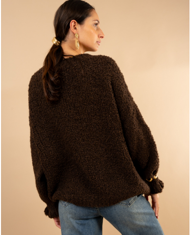 Pull bouclette laine