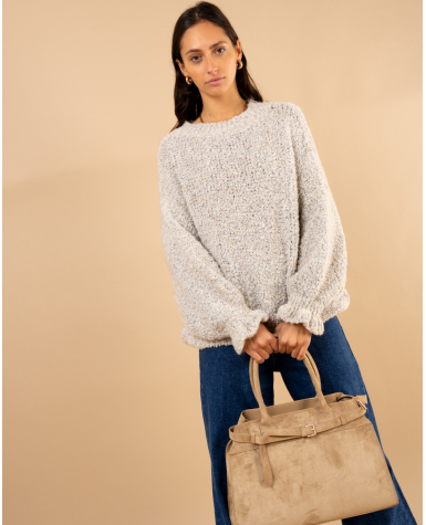 Pull bouclette laine