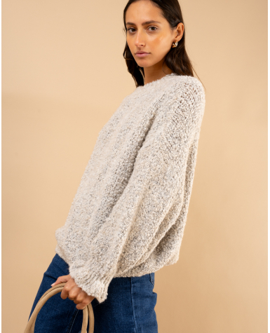 Pull bouclette laine