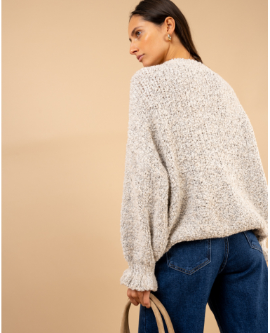 Pull bouclette laine