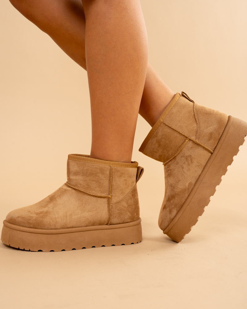 Boots plateforme fourrées