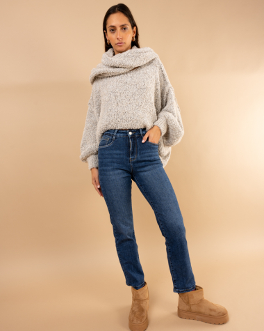 Jean droit push up grande taille