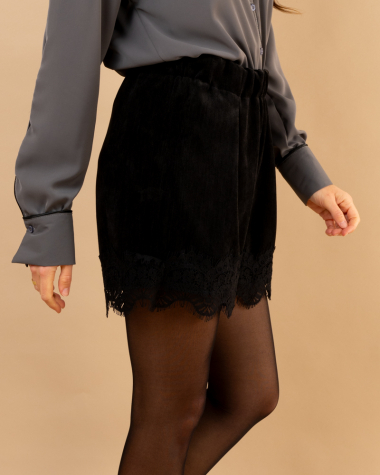 Short bas dentelle