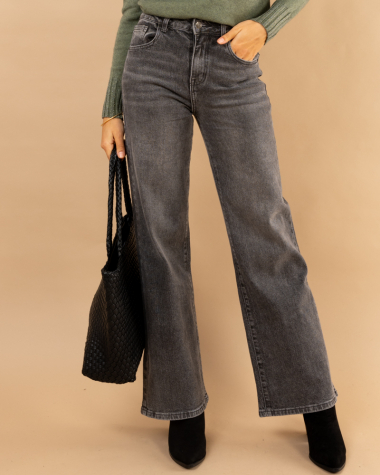 Jean large Gris