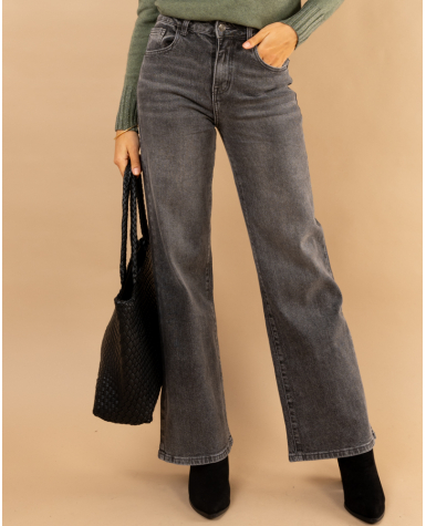 Jean large Gris