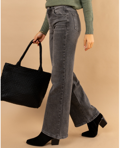 Jean large Gris
