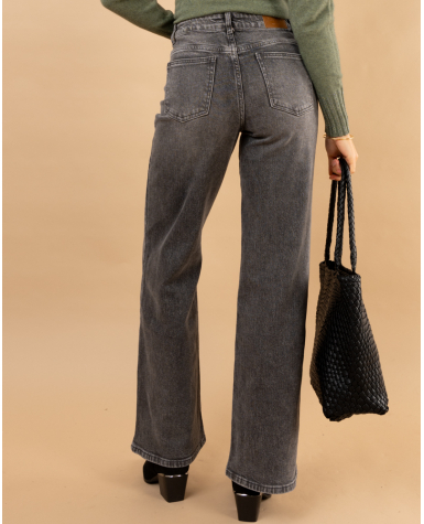 Jean large Gris