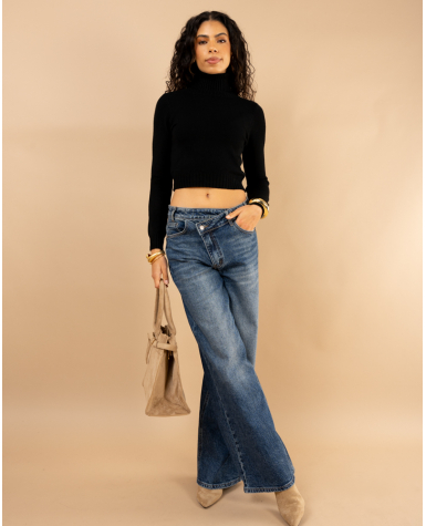 Jean bouton décalé