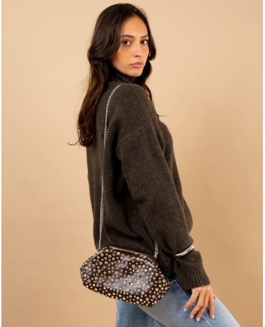 Pull laine col montant