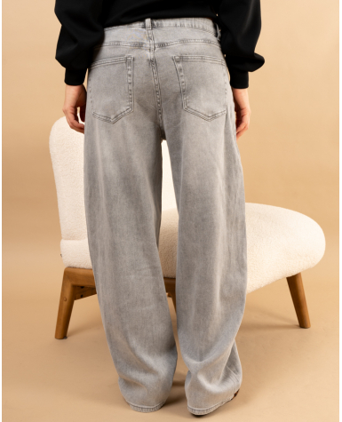 Jean balloon gris