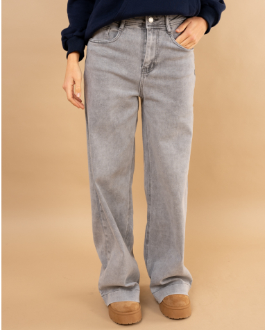 Jean large gris clair