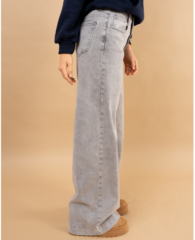 Jean large gris clair