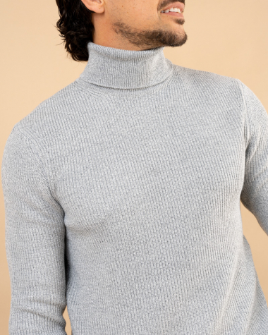 Pull col roulé