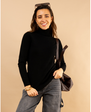 Pull col roulé