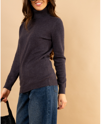 Pull col roulé